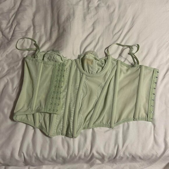 Urban outfitters corset top in mint green - Picture 2 of 3